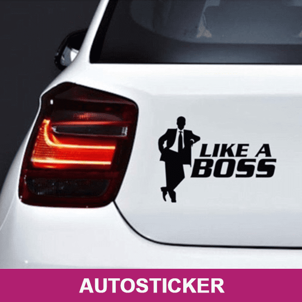 AUTOSTICKER atlasreclame like a boss autosticker