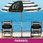 Parasol met logo