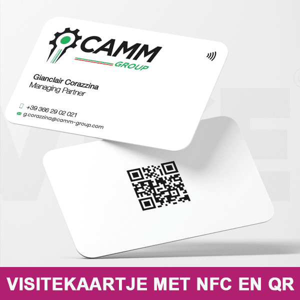 VISITEKAARTJE MET NFC EN QR VISITEKAARTJE MET NFC EN QR
