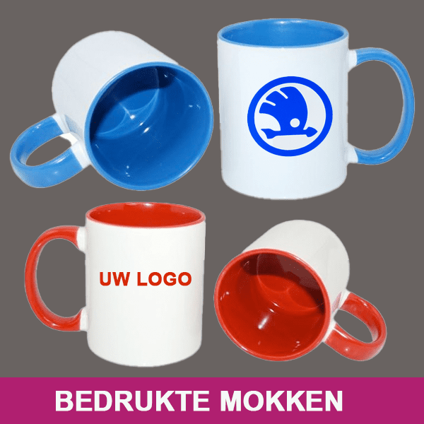 Bedrukte mokken Atlas Bedrukte mokken